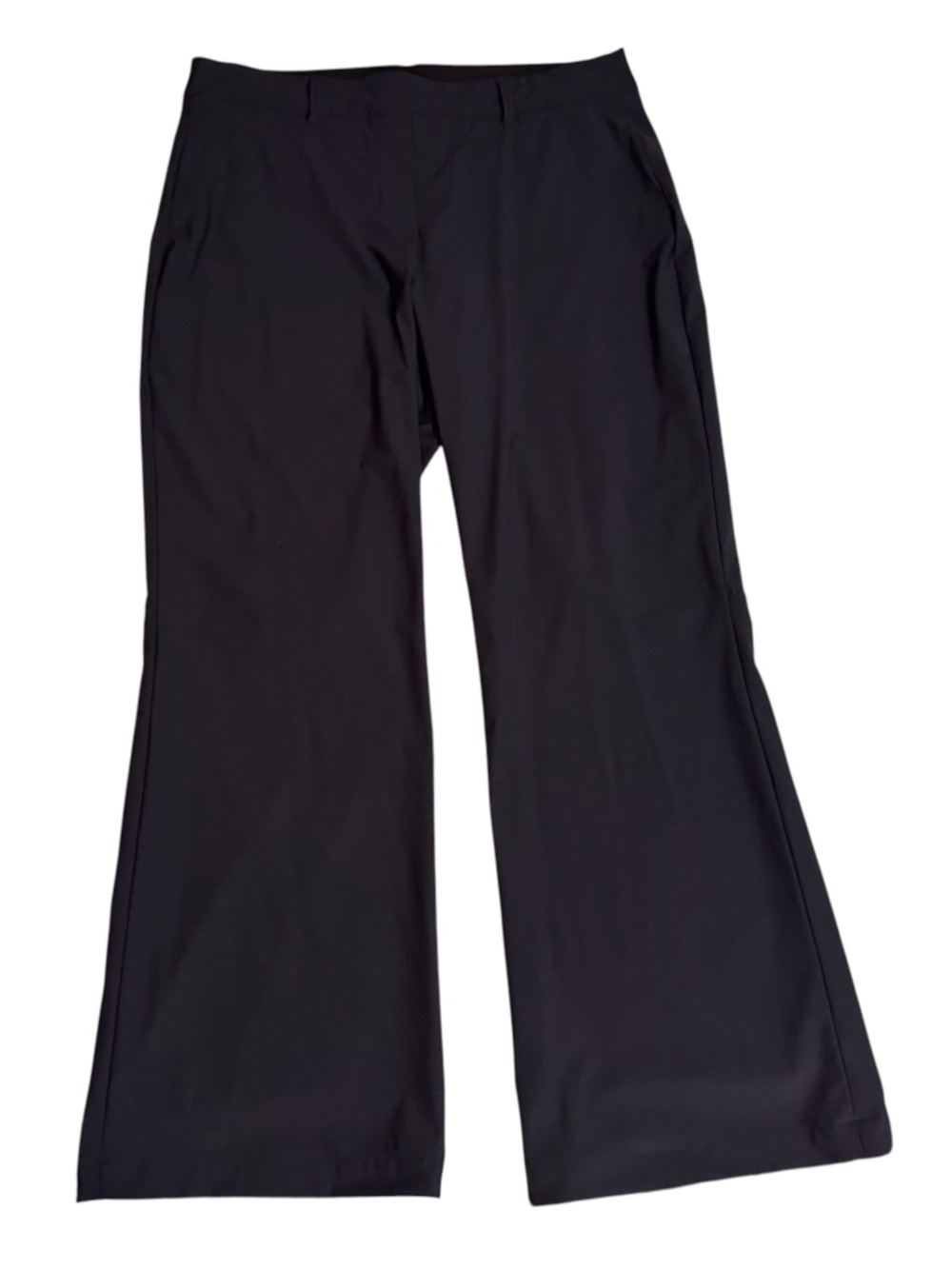 Spanx Size Large Black Stretch Dress pants Business Casual Wide Leg Career